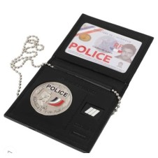 Porte-cartes avec emplacements grade et médaille