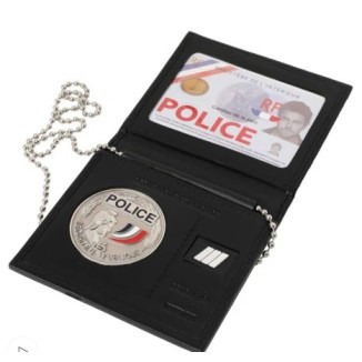 Porte-cartes avec emplacements grade et médaille