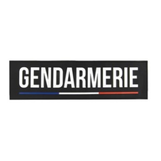 Bandeau Gomme “GENDARMERIE” Velcro 25x7cm
