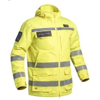 Parka Hardshell SÉCU-ONE WF 150 HV-TAPE Sécurité Privée jaune